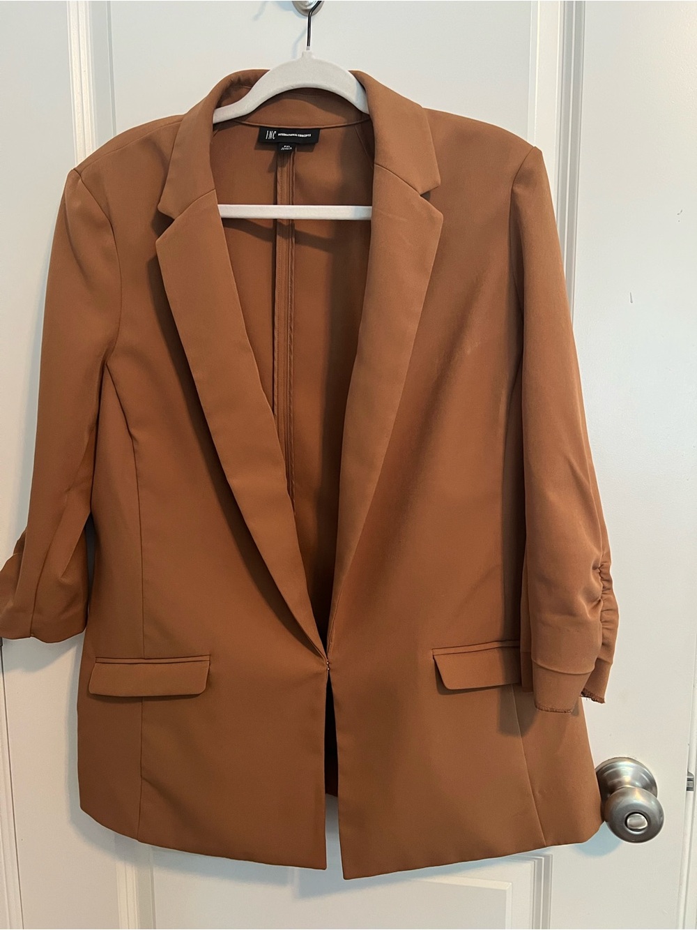 INC International Concepts Women's Tan Open-Front Blazer